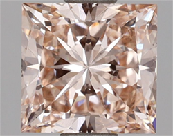 Picture of Lab Grown Diamond 2.00 Carats, Princess with  Cut, Fancy Intense Pink Color, VS1 Clarity and Certified by IGI