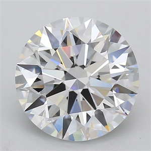 Picture of Lab Grown Diamond 3.01 Carats, Round with Excellent Cut, D Color, IF Clarity and Certified by GIA