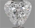 Natural Diamond 0.38 Carats, Heart with  Cut, D Color, SI2 Clarity and Certified by IGI