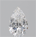 Natural Diamond 0.50 Carats, Pear with  Cut, D Color, SI1 Clarity and Certified by GIA