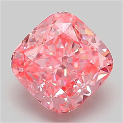 Picture of Lab Grown Diamond 2.06 Carats, CUSHION MODIFIED with  Cut, Fancy Vivid Pink Color, VVS2 Clarity and Certified by IGI
