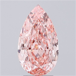 Picture of Lab Grown Diamond 4.06 Carats, Pear with  Cut, Fancy Vivid Pink Color, VVS2 Clarity and Certified by IGI