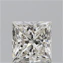 Natural Diamond 1.30 Carats, Princess with  Cut, J Color, SI1 Clarity and Certified by GIA
