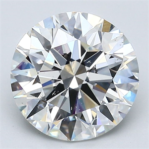 Foto Diamante Natural 3.01 quilates, Redondo , Color H, claridad SI1 y certificado GIA de