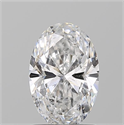Natural Diamond 1.01 Carats, Oval with  Cut, D Color, SI1 Clarity and Certified by GIA