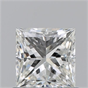 Natural Diamond 0.90 Carats, Princess with  Cut, I Color, VVS2 Clarity and Certified by GIA