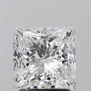Picture of Natural Diamond 2.01 Carats, Princess with  Cut, E Color, SI1 Clarity and Certified by GIA