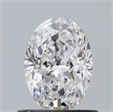 Natural Diamond 0.70 Carats, Oval with  Cut, D Color, SI1 Clarity and Certified by GIA