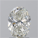 Natural Diamond 1.70 Carats, Oval with  Cut, I Color, SI2 Clarity and Certified by GIA