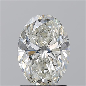 Picture of Natural Diamond 1.70 Carats, Oval with  Cut, I Color, SI2 Clarity and Certified by GIA