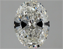 Natural Diamond 1.01 Carats, Oval with  Cut, H Color, VVS2 Clarity and Certified by GIA