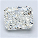 Natural Diamond 1.80 Carats, Radiant with  Cut, I Color, SI1 Clarity and Certified by GIA