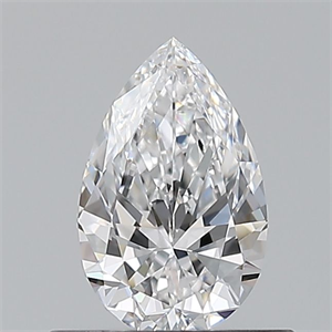 Picture of Natural Diamond 0.50 Carats, Pear with  Cut, D Color, VVS2 Clarity and Certified by GIA