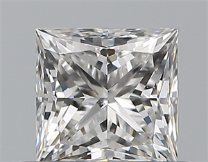 Picture of Natural Diamond 0.52 Carats, Princess with  Cut, F Color, SI1 Clarity and Certified by GIA