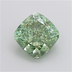 Picture of Lab Grown Diamond 2.67 Carats, CUSHION MODIFIED with  Cut, Fancy Vivid Green Color, VVS2 Clarity and Certified by IGI
