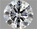 Natural Diamond 0.70 Carats, Round with Very Good Cut, D Color, SI2 Clarity and Certified by HRD