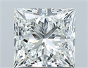 Natural Diamond 1.03 Carats, Princess with  Cut, H Color, IF Clarity and Certified by GIA