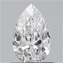 Natural Diamond 0.65 Carats, Pear with  Cut, D Color, VS1 Clarity and Certified by GIA