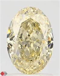 Picture of Lab Grown Diamond 2.03 Carats, Oval with  Cut, Fancy Intense Yellow Color, VS1 Clarity and Certified by IGI