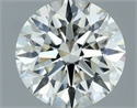 Natural Diamond 0.54 Carats, Round with Excellent Cut, H Color, VVS1 Clarity and Certified by IGI