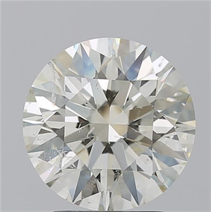 Picture of Natural Diamond 3.03 Carats, Round with Excellent Cut, M Color, SI2 Clarity and Certified by GIA