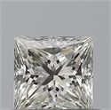 Natural Diamond 0.50 Carats, Princess with  Cut, J Color, VVS1 Clarity and Certified by GIA