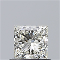 Natural Diamond 0.51 Carats, Princess with  Cut, K Color, VS1 Clarity and Certified by GIA