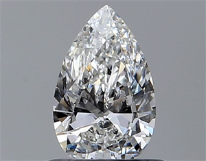 Picture of Natural Diamond 0.52 Carats, Pear with  Cut, E Color, SI1 Clarity and Certified by GIA