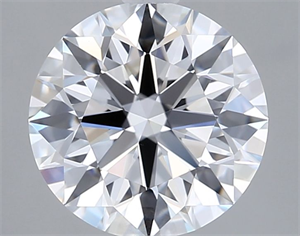 Picture of Lab Grown Diamond 2.04 Carats, Round with Ideal Cut, D Color, IF Clarity and Certified by IGI