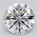 Lab Grown Diamond 3.28 Carats, Round with Excellent Cut, D Color, VVS2 Clarity and Certified by GIA