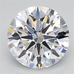 Picture of Lab Grown Diamond 3.28 Carats, Round with Excellent Cut, D Color, VVS2 Clarity and Certified by GIA