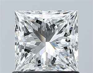 Picture of Natural Diamond 1.04 Carats, Princess with  Cut, F Color, SI1 Clarity and Certified by GIA