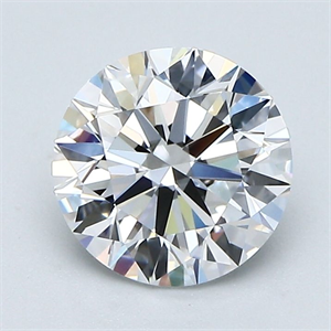Picture of Natural Diamond 1.70 Carats, Round with Excellent Cut, D Color, VVS2 Clarity and Certified by GIA