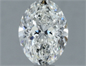 Natural Diamond 1.00 Carats, Oval with  Cut, G Color, SI2 Clarity and Certified by GIA