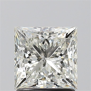 Foto Diamante Natural 1.50 quilates, Princesa , Color K, claridad SI2 y certificado GIA de