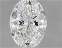 Natural Diamond 0.40 Carats, Oval with  Cut, F Color, VVS2 Clarity and Certified by IGI