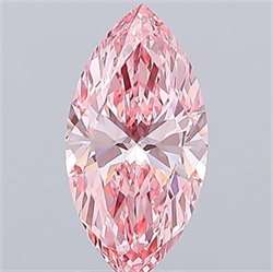 Picture of Lab Grown Diamond 2.57 Carats, Marquise with  Cut, Fancy Vivid Pink Color, VVS1 Clarity and Certified by IGI