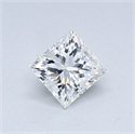 Diamante Natural 0.51 quilates, Princesa , Color F, claridad VS1 y certificado GIA