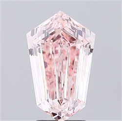 Picture of Lab Grown Diamond 4.02 Carats, HEXAGONAL with  Cut, Fancy Intense Pink Color, VVS2 Clarity and Certified by IGI