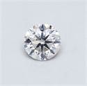 Diamante Natural 0.40 quilates, Redondo , Color F, claridad SI2 y certificado GIA