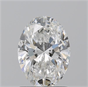 Natural Diamond 1.20 Carats, Oval with  Cut, F Color, SI2 Clarity and Certified by GIA