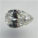 Natural Diamond 0.19 Carats, Pear with  Cut, D Color, SI2 Clarity and Certified by GIA