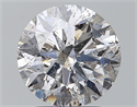 Natural Diamond 2.53 Carats, Round with Excellent Cut, F Color, SI2 Clarity and Certified by IGI