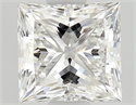 Natural Diamond 0.71 Carats, Princess with  Cut, F Color, VVS2 Clarity and Certified by GIA