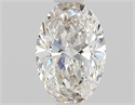 Natural Diamond 0.51 Carats, Oval with  Cut, H Color, VVS2 Clarity and Certified by GIA