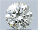 Natural Diamond 0.70 Carats, Round with Excellent Cut, K Color, VVS2 Clarity and Certified by IGI