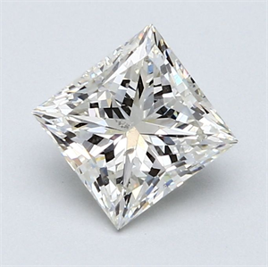 Picture of Natural Diamond 1.70 Carats, Princess with  Cut, J Color, SI2 Clarity and Certified by GIA