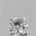 Natural Diamond 0.52 Carats, Princess with  Cut, E Color, VS1 Clarity and Certified by GIA