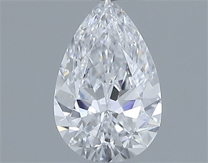 Picture of Natural Diamond 0.30 Carats, Pear with  Cut, D Color, IF Clarity and Certified by GIA