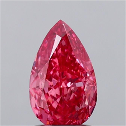 Picture of Lab Grown Diamond 1.39 Carats, Pear with  Cut, Fancy Vivid Pink Color, VS2 Clarity and Certified by IGI